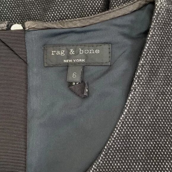 Rag & Bone Women's Size 6 Enigma Dress Drop Waist Fit Flare Sleeveless Zip Up - Picture 8 of 10